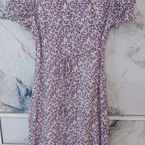 Lovely Floral Lavender  Midi Dress