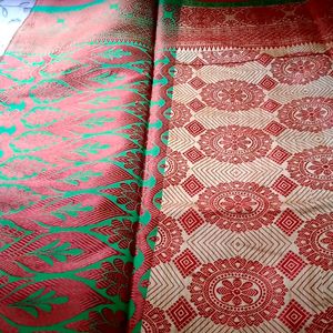 Absolutely New All Over Thread Work Assam Silk