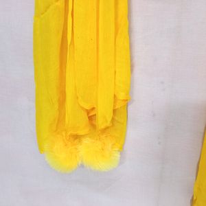 AHMADUN BRAND NEW Rayon Dupatta Yellow