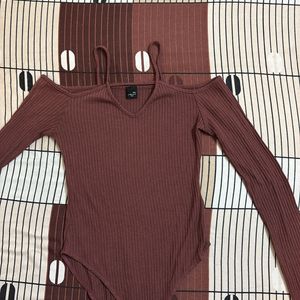 burgundy bodysuit