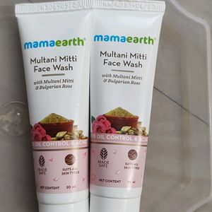 Pack Of 2 Mamaearth Multani Mitti Mini Facewash