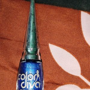 Blue And Green Glitter Eyeliner