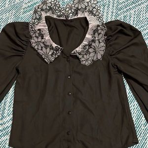 Puff Sleeve Lace Top