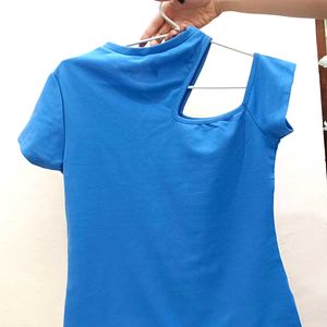 One Shoulder Top In 💙 Blue Perfect For Office