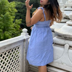 Blue Linen Dress