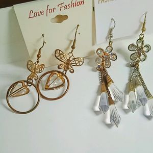 Cute Korean Earrings (Pack Of 2)