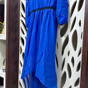 Blue Lightweight High low Dress