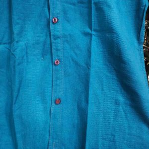 Men Blue Textured Shirt