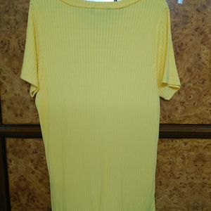 Yellow Ribbed Zudio Top