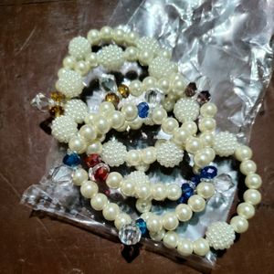 Combo Of 5 Pieces white Pearl Bracelet