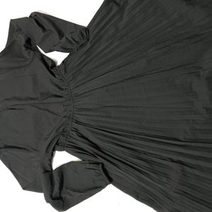 Pleated Black Dress