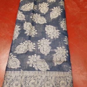 Lucknowi Chikankari Linen cotton Woven Sarees