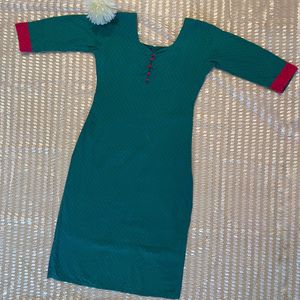 Green straight Kurta