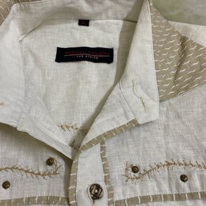 FESTIVE CREAM SHIRT FOR MEN