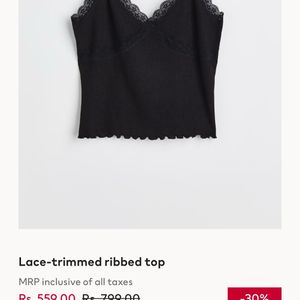 H&M Brown Lace Cami Top