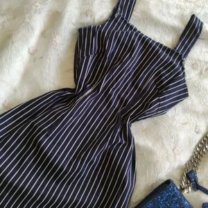 Striped Bodycon Dress With Pockets