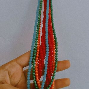 4 Different Colored Beaded Necklace