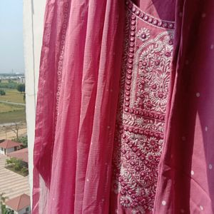 Pink Kurti Set 🎀