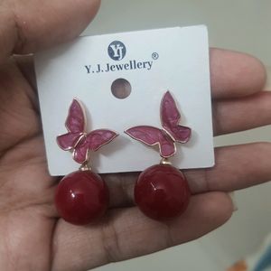 Red Butterfly Earrings