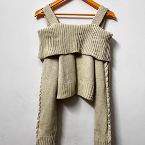 Off-Shoulder Offwhite Sweater