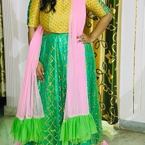 Bridal lehenga customized