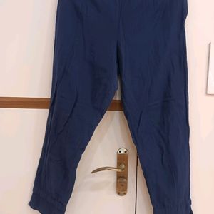 Biba Branded Blue Straight Pant Size M