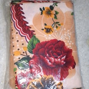 Floral Print Cotton Double Bed Sheet