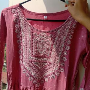 Pink Kurti Set 💗🎀