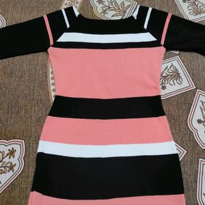 Peach Colour Body Fit Dress