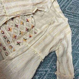 Indo-Western (Crop Top With Jacket)