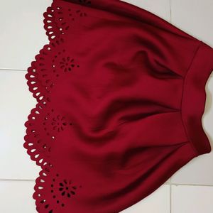 Red Velvet Party Skirt