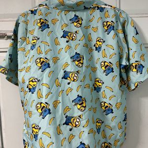 Minion Print Crop Shirt