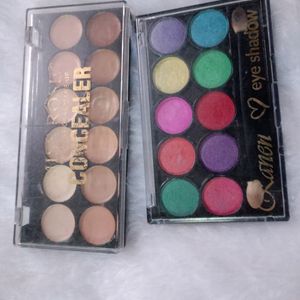 Combo Of 2 Item Eyeshadow And Conceler Palette