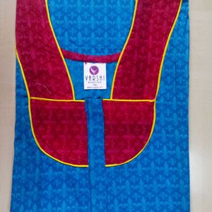 XL Blue Maroon Cotton nighty