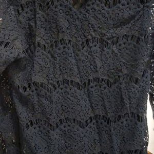 Black Net Lace Shirt