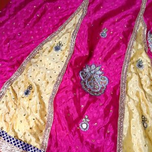 Beautiful Pink Colour Lehenga With Saree