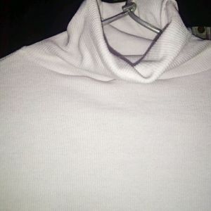 White High Neck Sweater