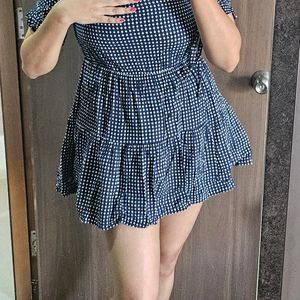 Korean Style Blue Baby Doll Dress