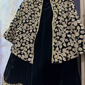 Black And Golden Choli Sharara