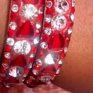 Two Piece Red Bangle