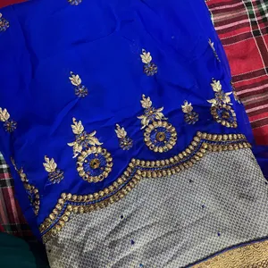 Royal Blue Color Saree