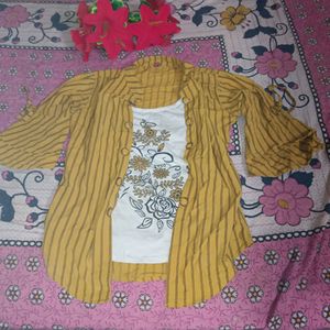 New Fancy Trendy Yellow Top