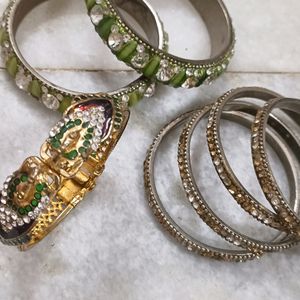 Combo Stone Bangles And Bracelet