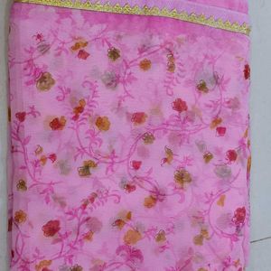 Woman Magenta Colour Printed Saree