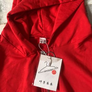 Hoodie type Cute Red Co-ord set