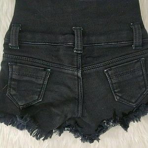 Girls Black Cotton Shorts | Waist 18 | Length 8