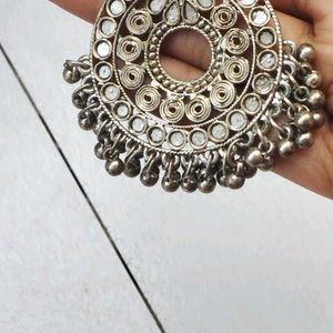 oxidized silver jhumka