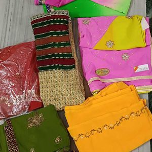 Very Pretty Lovely Coloured Chiffon Sarees.