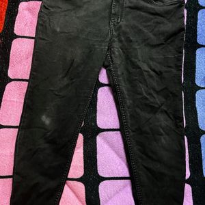 Hight Waist Slim Fit Black Jeans