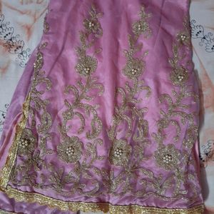 Pink Colour Gharara Set Without Dupatta